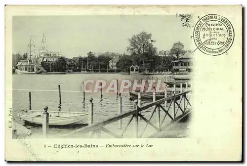 Cartes postales Enghien Les Bains Embarcadere sur Le Lac