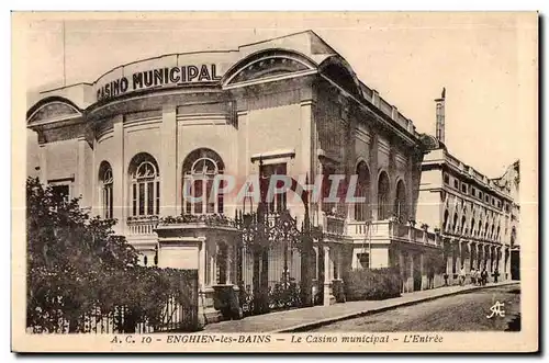 Cartes postales Enghien Les Bains Le Casino Municipal L Entree