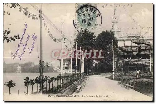 Cartes postales Enghien Les Bains Le Casino et Le Lac