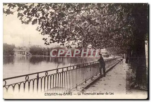 Cartes postales Enghien Les Bains La Promenade Autour Du Lac