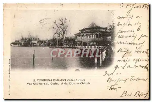 Cartes postales Enghien Les Bains (Seine Oise Vue Generale Du Casino et Du Kiosque Chinois