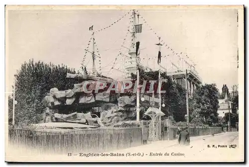 Cartes postales Enghien Les Bains Entree Du Casino