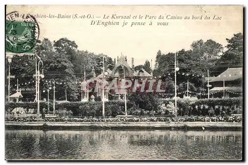 Ansichtskarte AK Enghien les Bains(S et O) Le Kursaal et le Pare du Casino au bord du Lac D Enghien je pense a vo