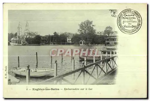 Cartes postales Enghien les Bains Embarcadere sur le Lac