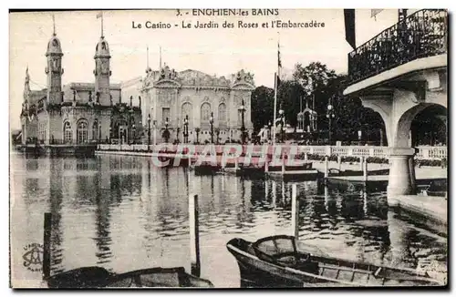 Cartes postales Enghien les Bains Le Casino Le Jardin des Roses et I Embarcadere
