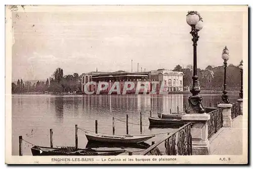 Cartes postales Enghien les Bains Le Casino et les barques de plaisance