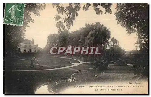 Ansichtskarte AK Ecouen Ancien Rendez Vous de Chasse de Marie Therese Le Parc et la Piece d Eau