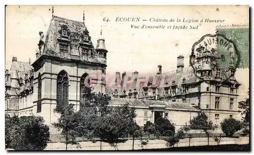 Cartes postales Ecouen Chateau de la Legion d Honneur Vue d ensemble et jacade Sud