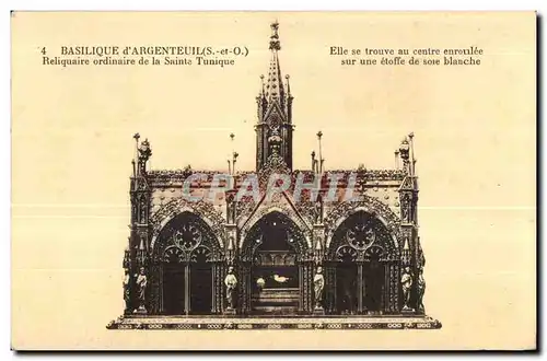 Ansichtskarte AK d Argenteuil Basilique Reliquaire ordinaire de la Sainte Tunique