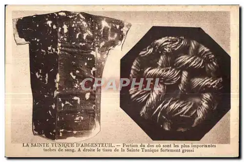 Cartes postales d Argenteuil La Sainte Tunique Portion du dos ou sont les plus imporiantes taches de sang