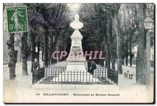 Cartes postales Billancourt Monument de Marcel Renault