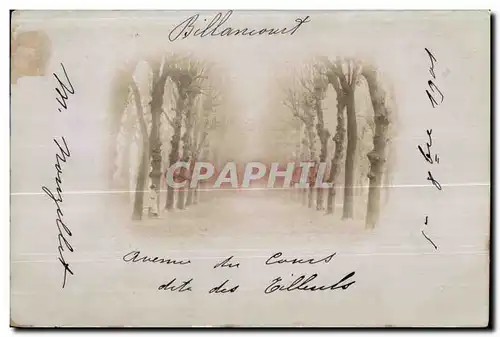 CARTE PHOTO Billancourt Avenue du Cours dite des Tilleuls