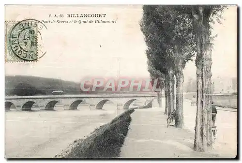 Cartes postales Billancourt Pont de Sevres et le Quai de Billancourt