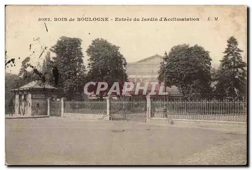 Cartes postales Bois de Boulogne Entree du Jardin d Acclimatation