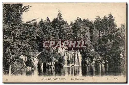 Ansichtskarte AK Bois De Boulogne La Cascade