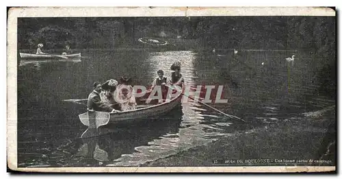 Cartes postales Bois De Boulogne Une bonne partie de canotage