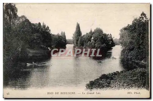 Cartes postales Bois De Boulogne le Grand Lac