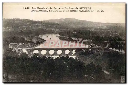 Ansichtskarte AK Les Bords de la Seine Le Pont de Sevres Boulogne st Cloud et le Mont Valerien