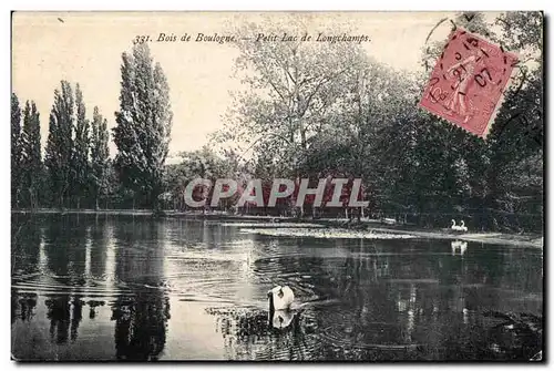 Ansichtskarte AK Bois de Boulogne Petit Lac de Longchamps Cygne Swan