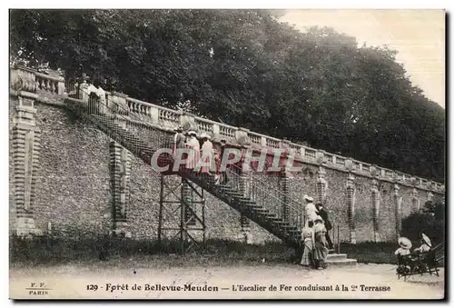 Cartes postales Foret de bellevue meudon L escalier de fer conduisant a la terrasse