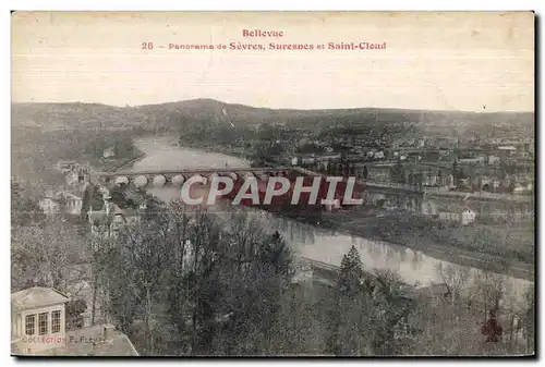 Cartes postales Bellevue panorama de sevres suresnes et saint cloud