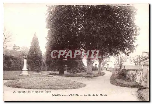 Cartes postales Magny en vexin jardin de la mairie