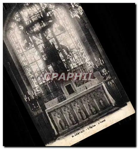 Cartes postales St Gervais L Eglise L autel