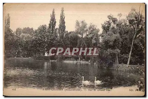 Cartes postales Saint gratien (seine et Oise) sur le grand lac Cygne Swan