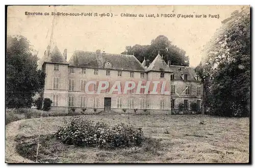 Cartes postales Environs de st brise foret (S-et-O) chateau du luat a piscop (facade sur le parc)