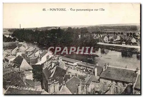 Cartes postales Pontoise Vue Panoramique sur I lle