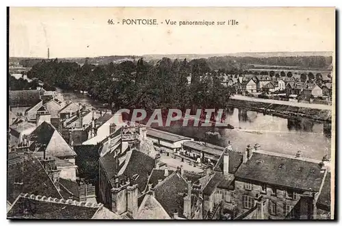 Cartes postales Pontoise Vue Panoramique Sur I lle