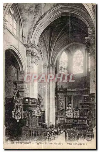 Cartes postales Pontoise Eglise Saint Maclou Vue Incrieute
