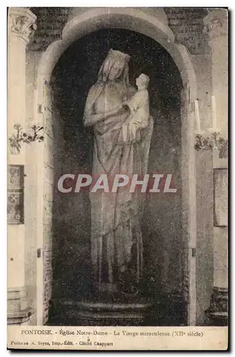 Ansichtskarte AK Pontoise Eglise Notre Dame La Vierge Miraculeuse (Xii Siecle)