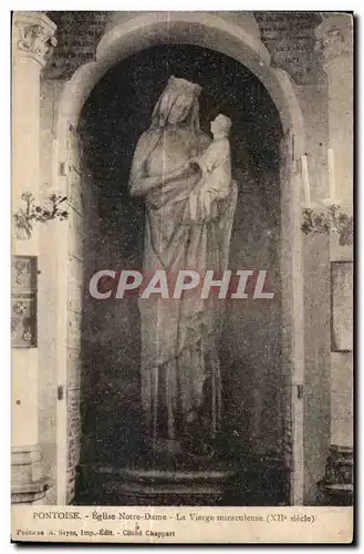 Cartes postales Pontoise Eglise Notre Dame La Vierge Miraculeuse (Xii Siecle)
