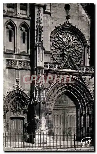 Cartes postales Pontoise (Seine et Oise) Le Portail et la Rosace De L Eglise Soint Moclou