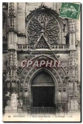 Cartes postales Pontoise L Eglise Saint Maclou Le Portail LL