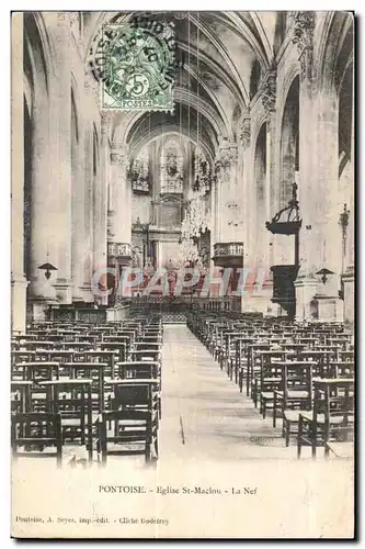 Ansichtskarte AK Pontoise Eglise St Maclou La Nef