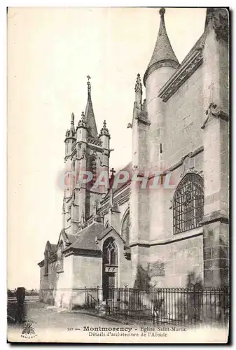 Cartes postales Montmorency Eglise saint Martin Details d archirecture de I Abside