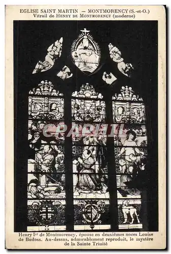 Cartes postales Eglise saint Martin Montmorency (S et O) Vitrail de Henry De Montmorency (moderne)