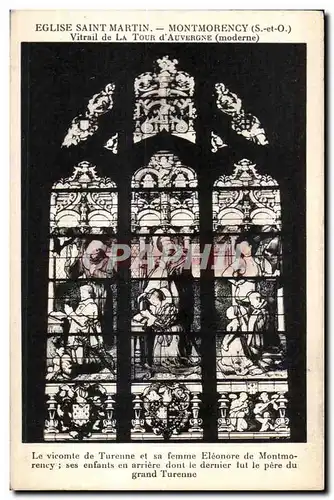 Cartes postales Eglise saint Martin Montmorency (S et O) Vitrail de La Tour d Auvergne (moderne)