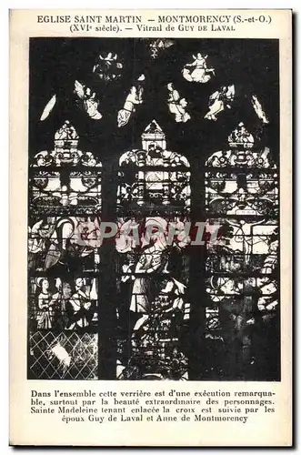 Cartes postales Eglise Saint Martin Montmorency Vitrail de Guy De Laval