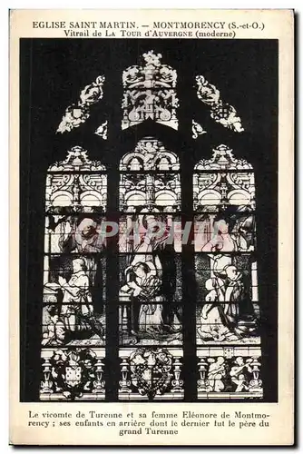 Cartes postales Eglise Saint Martin Montmorency Vitrail de La Tour d Auvergne (moderne)