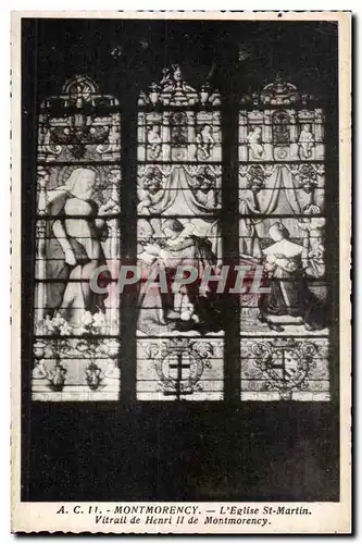 Cartes postales Montmorency L Eglise St Martin Vitrail de Henri ll de Montmorency