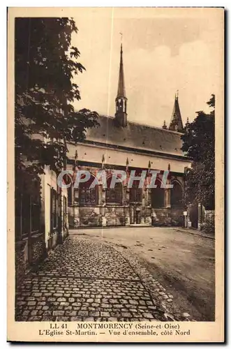 Cartes postales Montmorency (Seine et Oise) L Eglise St Martin Vue d ensemble cote Nord