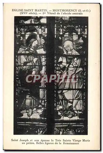 Cartes postales Eglish Saint Martin Montmorency (S et-O) (XVI siecle) Vitrail de I abside centrale