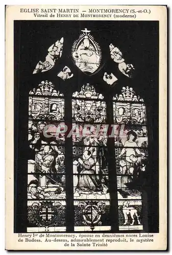 Cartes postales Eglish Saint Martin Montmorency (S et-O) Vitrail de Henry De Montmorency (moderne)