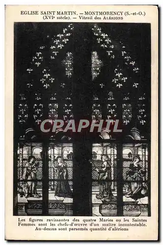 Cartes postales Eglish Saint Martin Montmorency (S et-O) (XVI siecle) Vitrail des Alerions