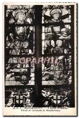 Cartes postales Montmorency L Eglise St Martin Vitrait de Guillaume de Montmorency