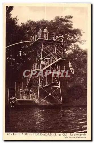 Cartes postales La Plage de L Isle Adam (S et O) Le plongeoir