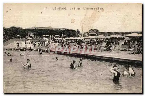Cartes postales Isle Adam La Plage L Heure du Bain